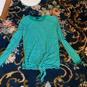 Talbots front tie striped sweater. Worn a bunch but still great‎